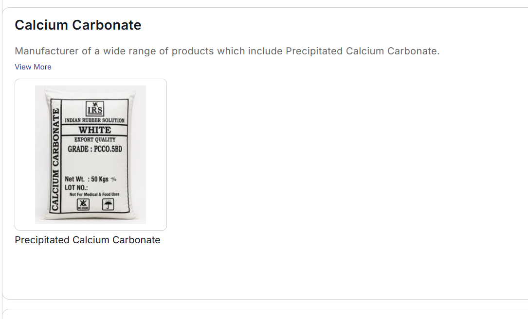 Precipitated Calcium Carbonate